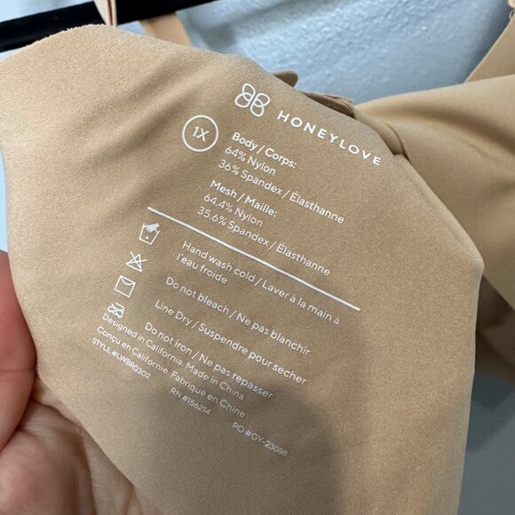 HONEYLOVE crossover bra in sand size 1X - Picture 5 of 6